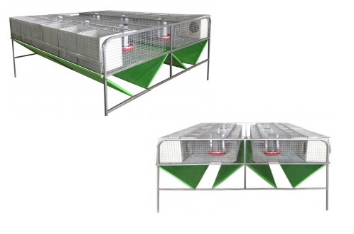 Клітка для кролів фермерська з системою напування